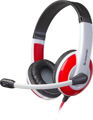 Defender Warhead G-120 Zestaw słuchawkowy Przewodowa Opaska na głowę Gaming Czarny, Czerwony, Biały