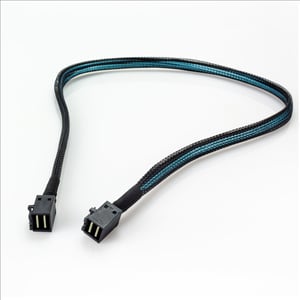 Fantec 2499 kabel SAS 0,7 m 12 Gbit/s Czarny, Niebieski
