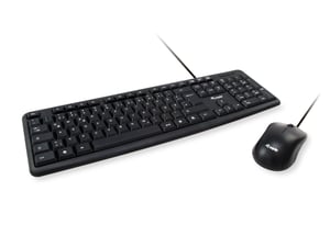 Equip 245202 Tastatur mit integrierter Maus, Büro-USB, QWERTY, Portugiesisch, Schwarz
