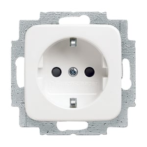 Busch-Jaeger 20 EUC-214 Type F Electrical Outlet, White