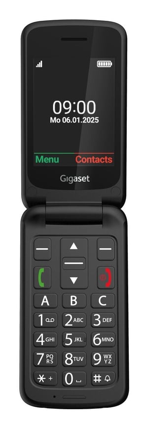Gigaset GL595 7.11 cm (2.8") 114 g Black Phone for Seniors