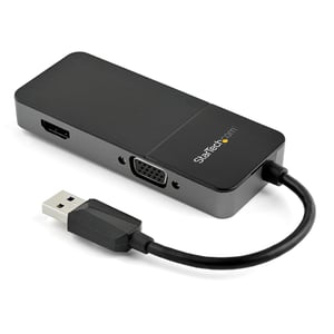 StarTech USB32HDVGA extern grafikkort via USB 3840 x 2160 px Svart, Silver