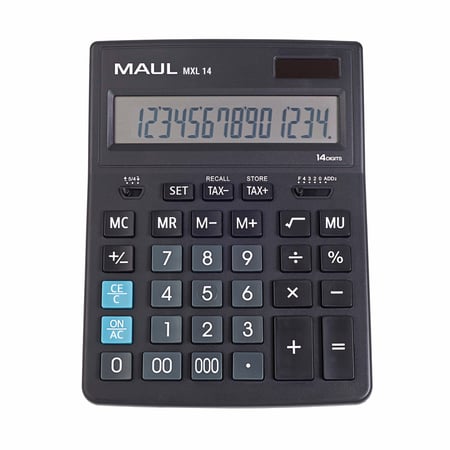 MAUL MXL 14 kalkulator Desktop Wyświetlacz kalkulatora Czarny