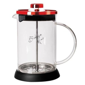 Berlinger Haus BH/1498 manuell kaffebryggare, kaffe-/tebryggare, French Press 0,8 l, vinröd, genomskinlig