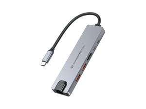 Conceptronic DONN29G Wired USB 3.2 Gen 2 (3.1 Gen 2) Type-C Docking Station, Gray