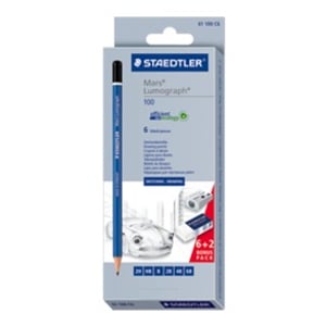 Staedtler Mars Lumograph 100, 6-pack