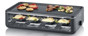 Severin RG 2365 Raclette Grill for 8 People, 1300 W, Black