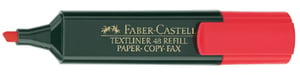 Faber-Castell 154821 Marker, 1 Stück. Abgeschrägte Spitze, rot