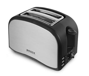 Brock Electronics BT 1003 SS toster 6 2 kaw. 800 W Czarny, Stal nierdzewna