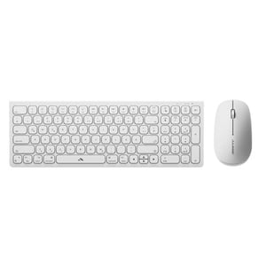 ALOGIC ASKBT2MCWH-DE tangentbord Medföljande mus Hem/Kontor Bluetooth QWERTY Tyska Vit