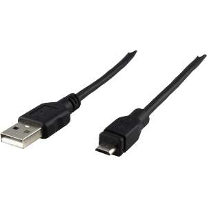 Schwaiger CK1511 533 USB 2.0 Cable, 1 m, USB A to Micro-USB B, Black