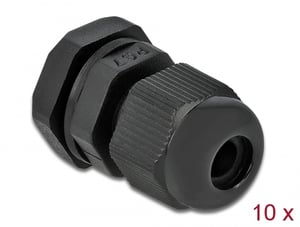 DeLOCK Tuleja kabli PG7, 10 szt. czarna