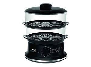 Tefal VC140135 2-basket steam pressure cooker. Freestanding, 900 W, Black