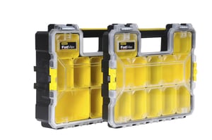 Stanley 1-97-518 Tool Box Small Parts Box Plastic Black, Clear, Yellow