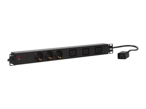 AEG PDU 16-2 Czarny 6 x gniazdo sieciowe 230 V 1 m