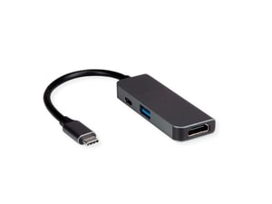 VALUE 12.99.1141 dockningsstation, kabelansluten USB 3.2 Gen 1 (3.1 Gen 1) Type-C, svart