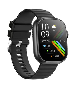 Aiwa SW-A700 smartwatch / zegarek sportowy 5,11 cm (2.01") IPS Cyfrowy 240 x 296 px Ekran dotykowy Czarny