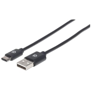 Manhattan 353298 kabel USB USB 2.0 1 m USB C USB A 0,48 Gbit/s Czarny