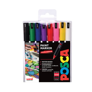 POSCA PC-1MR Metaliczny, Wielobarwny 8 szt.