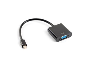 Lanberg AD-0006-BK kabeladapter 0,2 m VGA (D-Sub) till Mini DisplayPort, svart