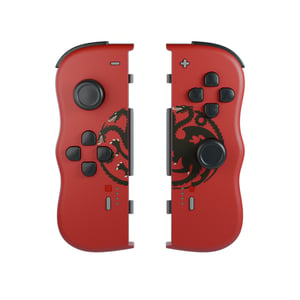 Lexip HBO Game of Thrones Targaryen Schwarz, Rot Bluetooth-Gamepad für Nintendo Switch, Nintendo Switch OLED
