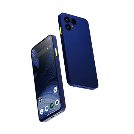 Fairphone The (Gen 6+) 16 cm (6.31") Dual SIM Android 16.0 5G USB Type-C 12 GB 256 GB 4415 mAh Niebieski