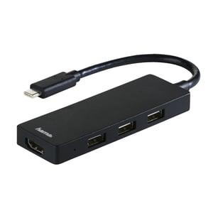 Hama 00135762 USB 2.0 Typ-C-Dockingstation, schwarz
