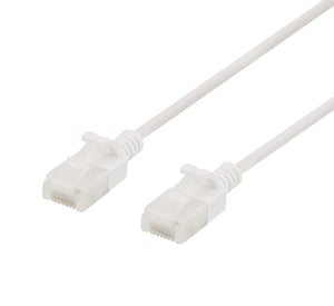 Deltaco UUTP-1018 Network Cable, White, 0.5 m, Cat6a U/UTP (UTP)