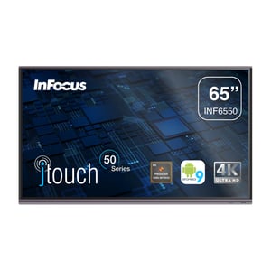 InFocus INF6550 Interactive Whiteboard 165.1 cm (65") 3840 x 2160 px Touchscreen Black HDMI