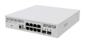 Mikrotik CRS310-8G+2S+IN: L3 Smart Switch Zarządzany 2.5G Ethernet (100/1000/2500) 1U Biały