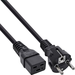 InLine 16658A kabel zasilające Czarny 3 m C19 panel