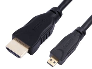 Microconnect HDM19195V2.0D HDMI Cable, 5 m, HDMI Type D (Micro) to HDMI Type A (Standard), Black