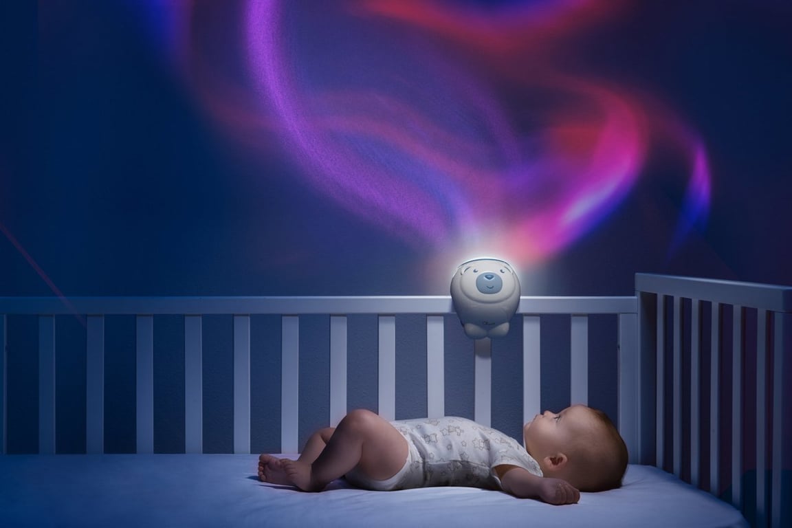 Chicco First Dreams Polar Bear nocna lampka dziecięca Wolnostojący Beżowy, Biały