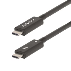 StarTech A40G2MB-TB4-CABLE Thunderbolt-kabel 2 m 40 Gbit/s Svart