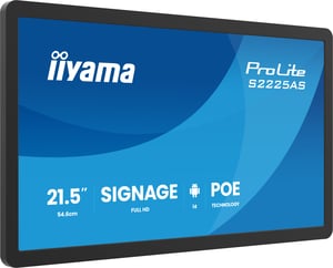iiyama ProLite S2225AS-B1P Płaski panel Digital Signage 54,6 cm (21.5") LCD Wi-Fi 500 cd/m² Full HD Czarny Procesor wbudowany Android 24/7