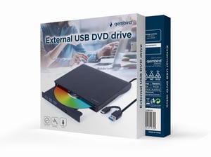 Gembird DVD-USB-03 DVD±RW Optical Drive, Black