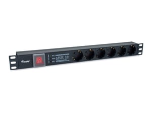 Equip 333317 Power Distribution Unit (PDU) with 6 x network jacks, 1U