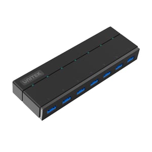 UNITEK Y-3184 huby i koncentratory USB 3.2 Gen 1 (3.1 Gen 1) Type-A 5000 Mbit/s Czarny