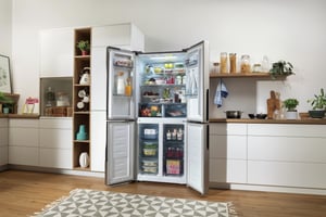 Gorenje NRM8182MX chłodziarko-zamrażarka otwierana obustronnie Wolnostojący 427 l Szary