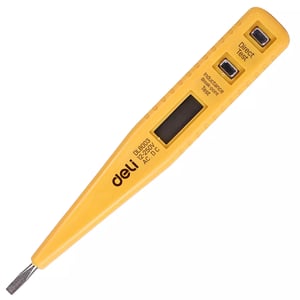 Deli Tools EDL8003 spänningstestare Gul