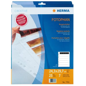 HERMA 7761 förvaringsbox för negativ/diapositiv. Förvaringskapacitet för negativ: 25 sidor