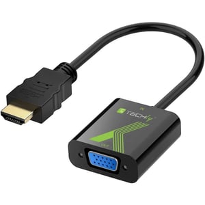 Techly IDATA HDMI-VGA2-Adapterkabel VGA (D-Sub) Schwarz