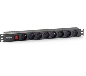 Equip 333285 Power Distribution Unit (PDU) with 8 x Power Outlets, 1U, Black