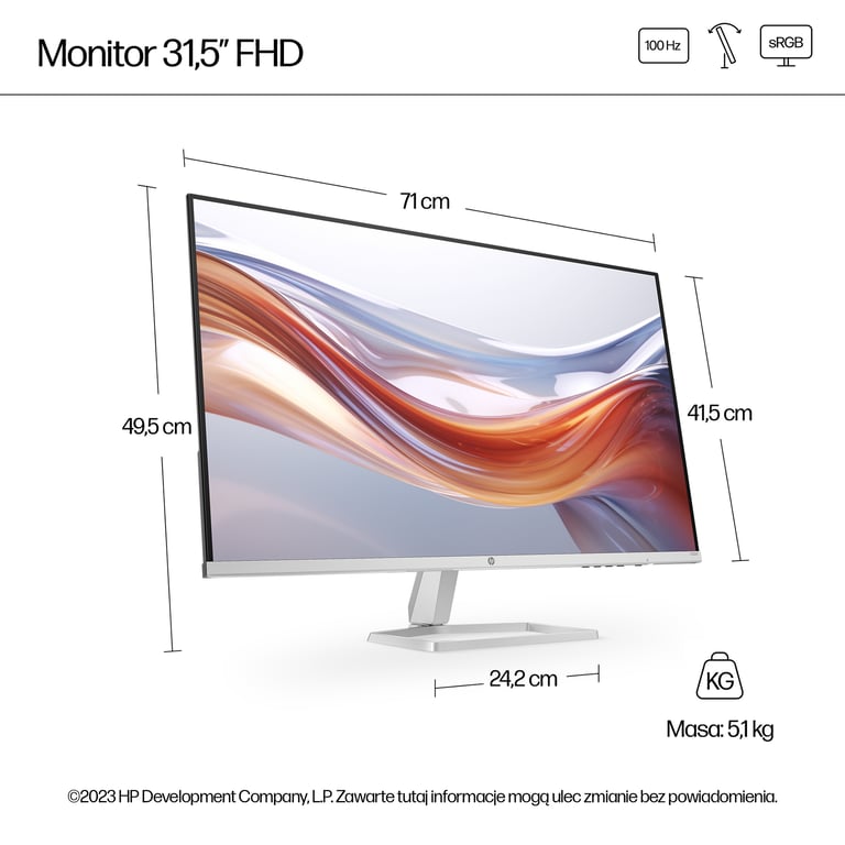 HP 31,5-calowy monitor seria 5 FHD – 532sf