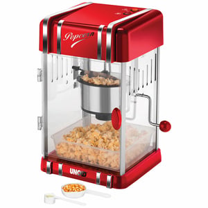 Unold 48535 popcornmaskin, röd, silver, 300 W
