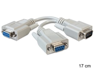 DeLOCK 65403 Parallelkabel, beige, 0,17 m, DB-9