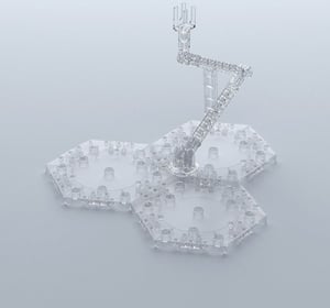 Bandai Action Base 04 Clear Batteriehalterung