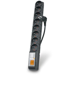 ACAR S8 PRO 8-fach-Netzsteckdosen-Verteiler, für den Innenbereich, schwarz