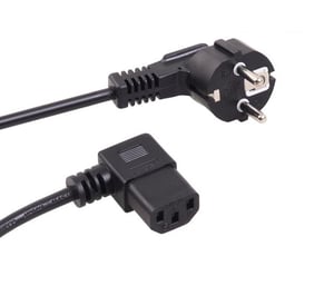 Maclean MCTV-804 Netzkabel, schwarz, 5 m, Netzstecker Typ C, C13-Anschluss