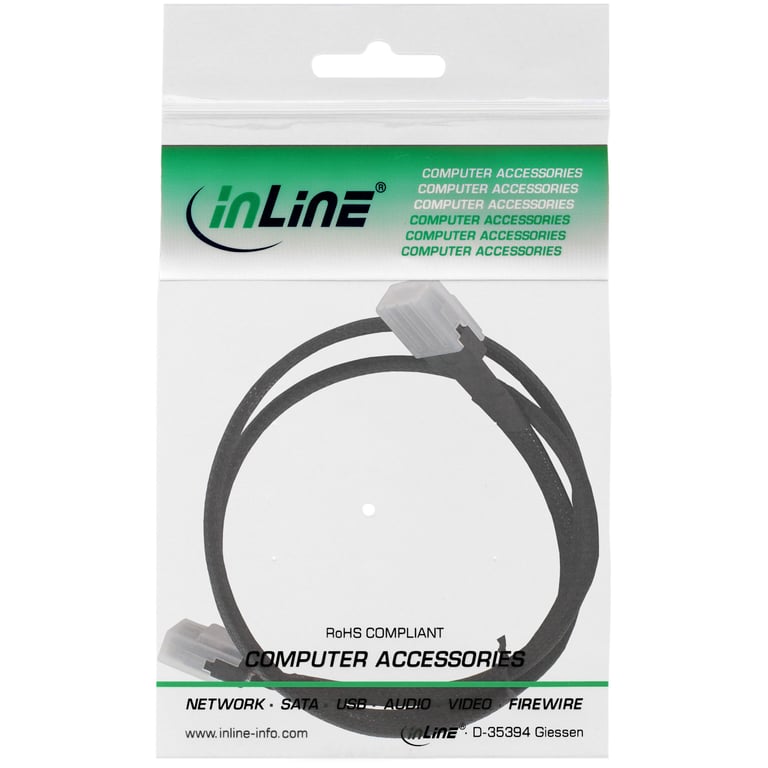 InLine 27624 kabel SAS 0,5 m Czarny